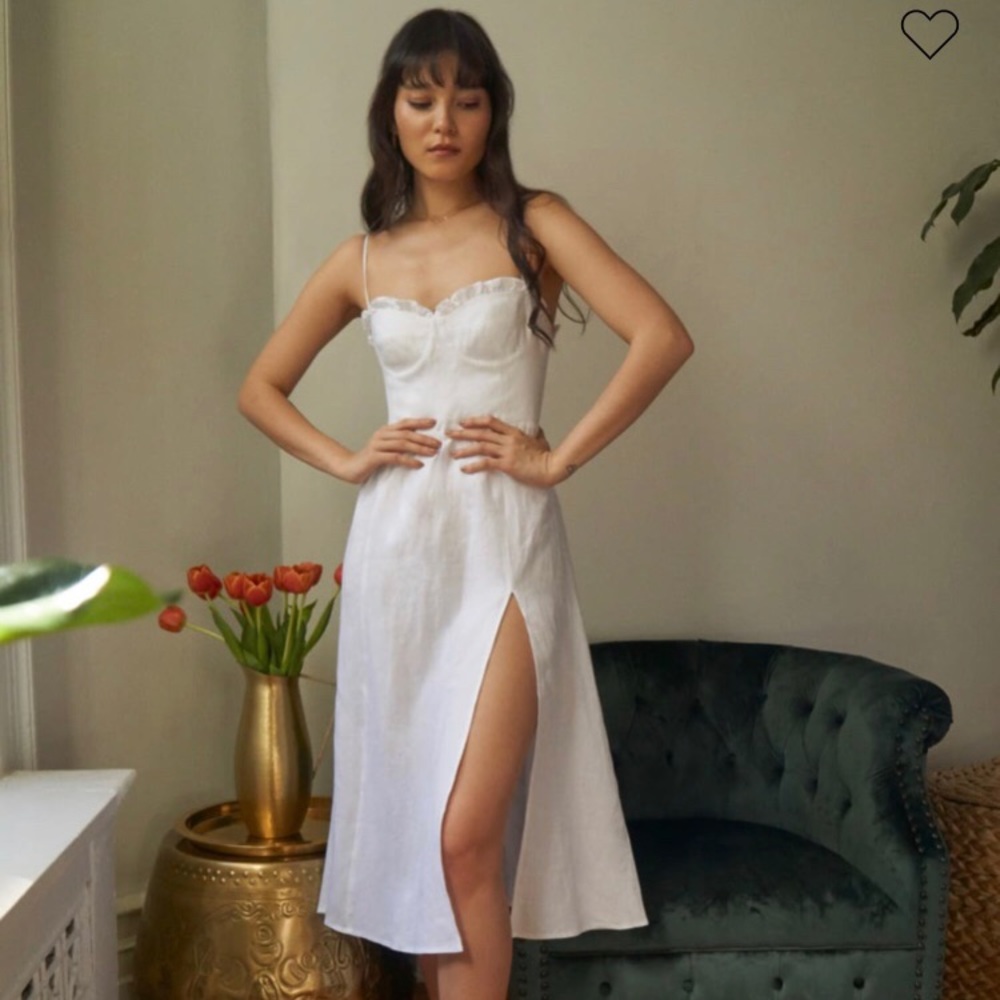 NWT Reformation Prune dress size 2 white
